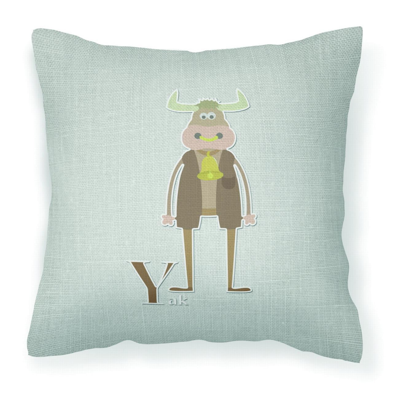 Alphabet Y For Yak Fabric Decorative Pillow