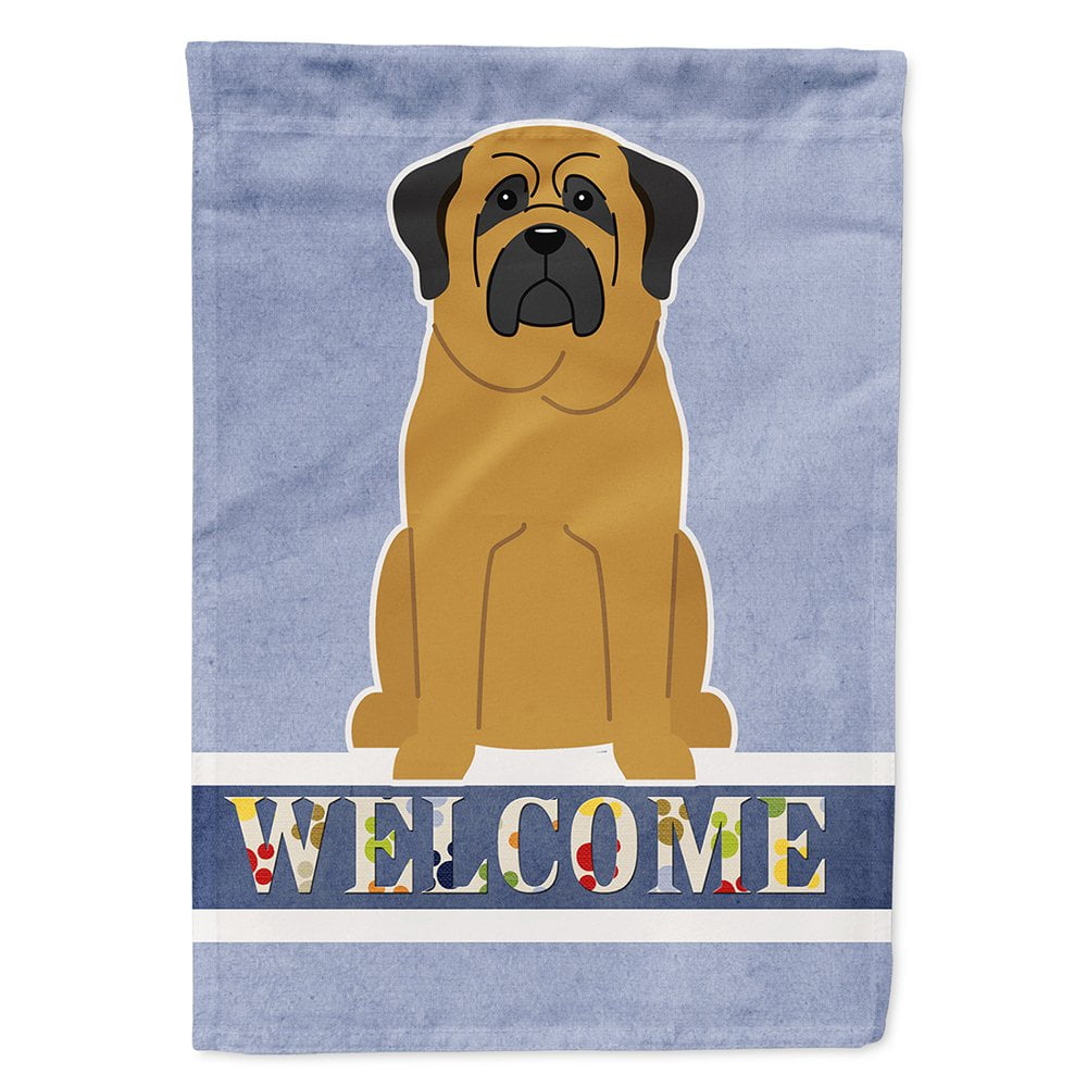 Mastiff Welcome Flag Canvas House Size