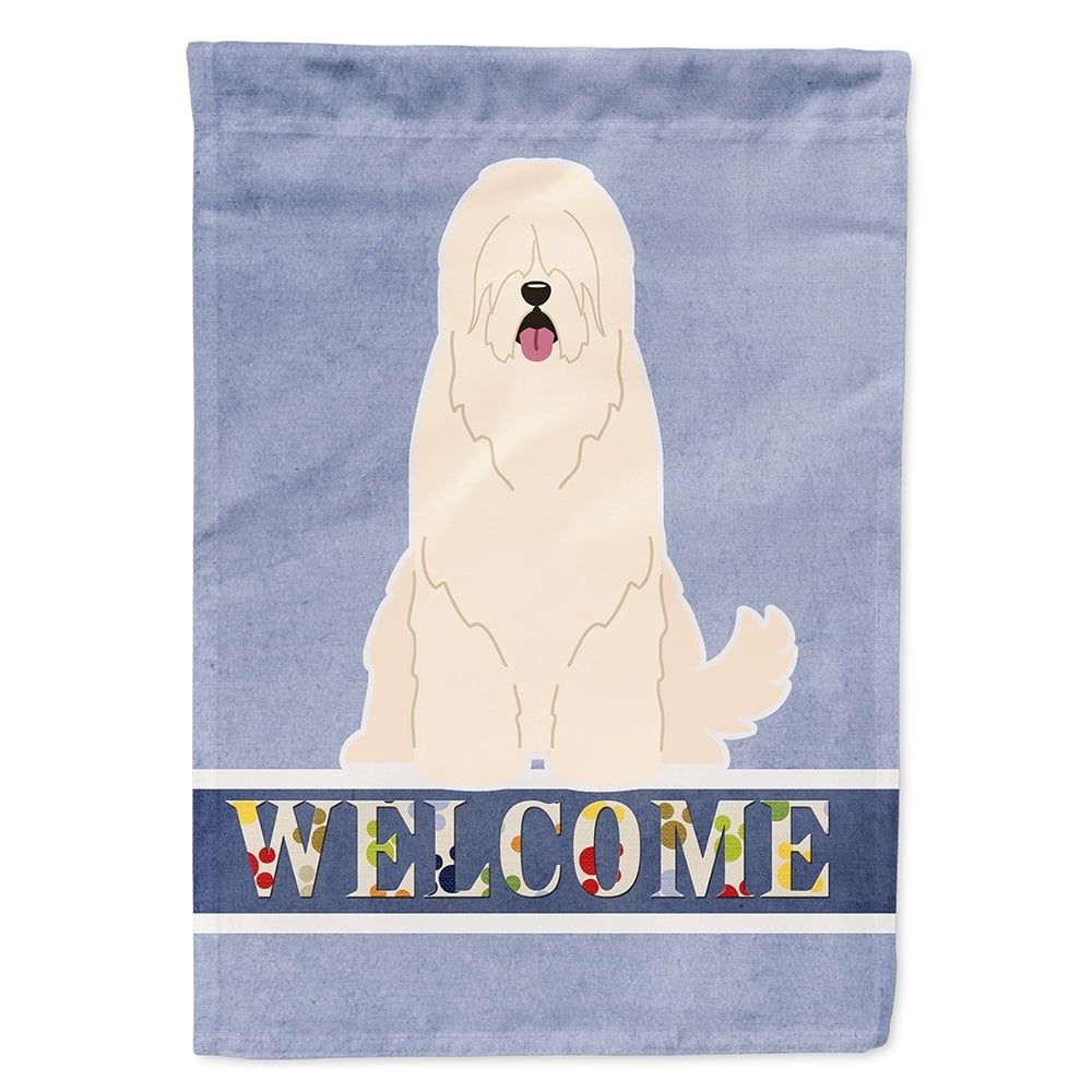 South Russian Sheepdog Welcome Flag Canvas House Size