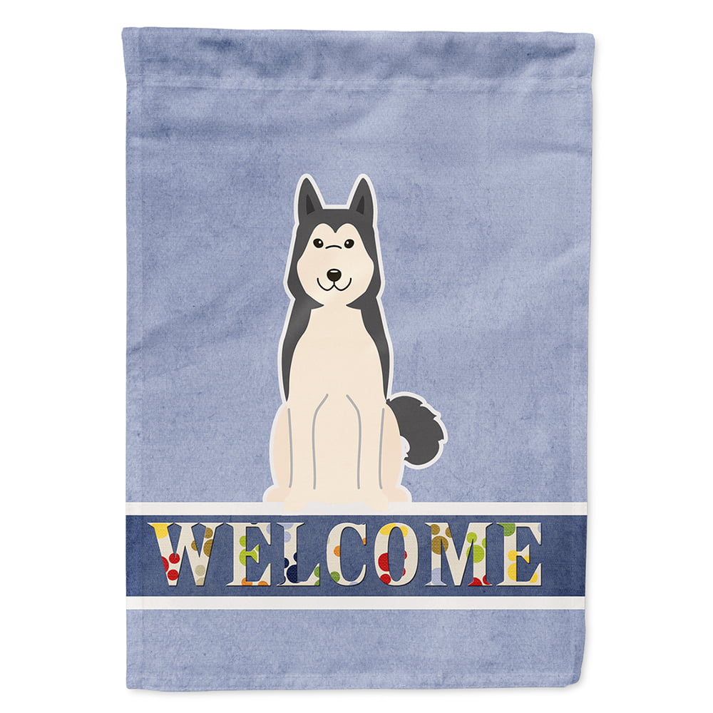 West Siberian Laika Spitz Welcome Flag Canvas House Size