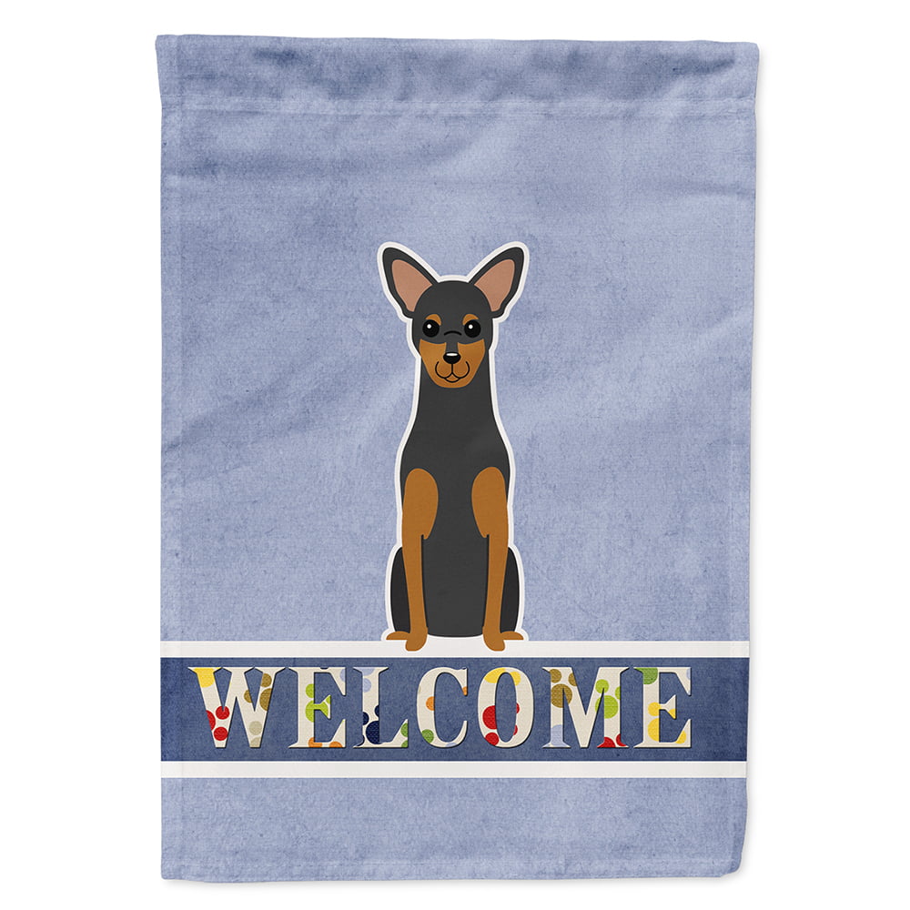 Manchester Terrier Welcome Flag Canvas House Size