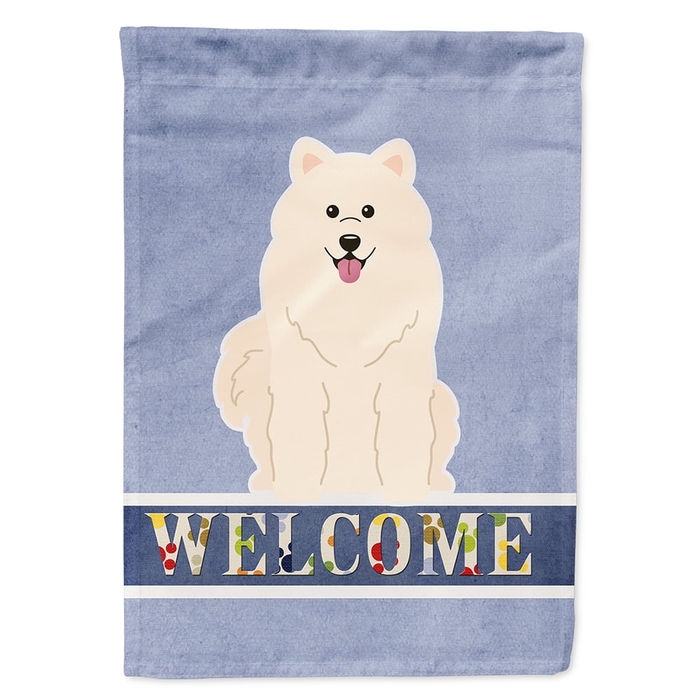 Samoyed Welcome Flag Canvas House Size