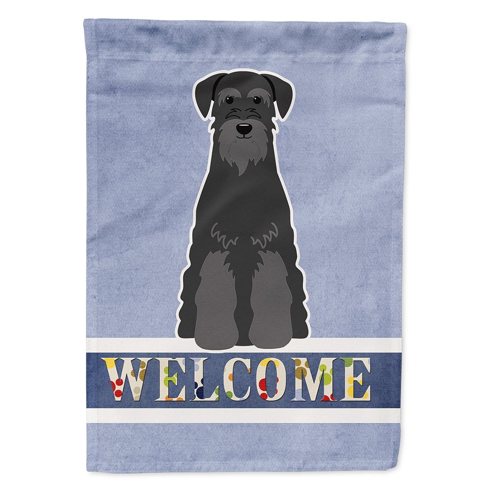 Standard Schnauzer Black Welcome Flag Canvas House Size