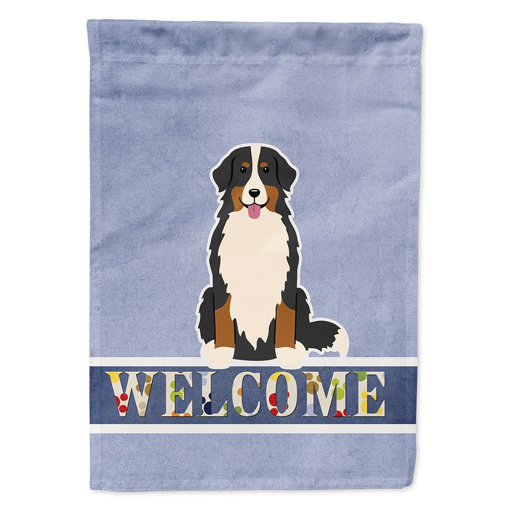 Bernese Mountain Dog Welcome Flag Canvas House Size