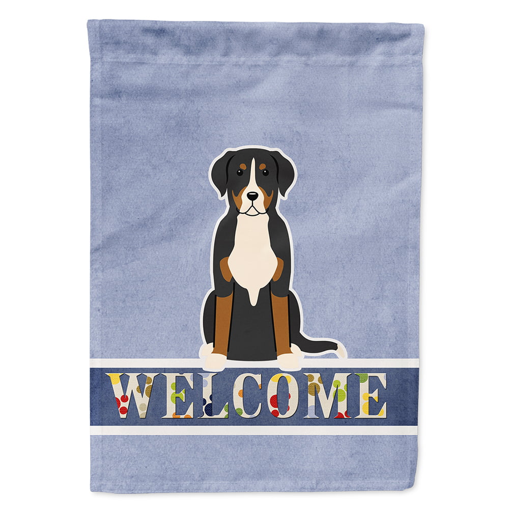 Greater Swiss Mountain Dog Welcome Flag Canvas House Size