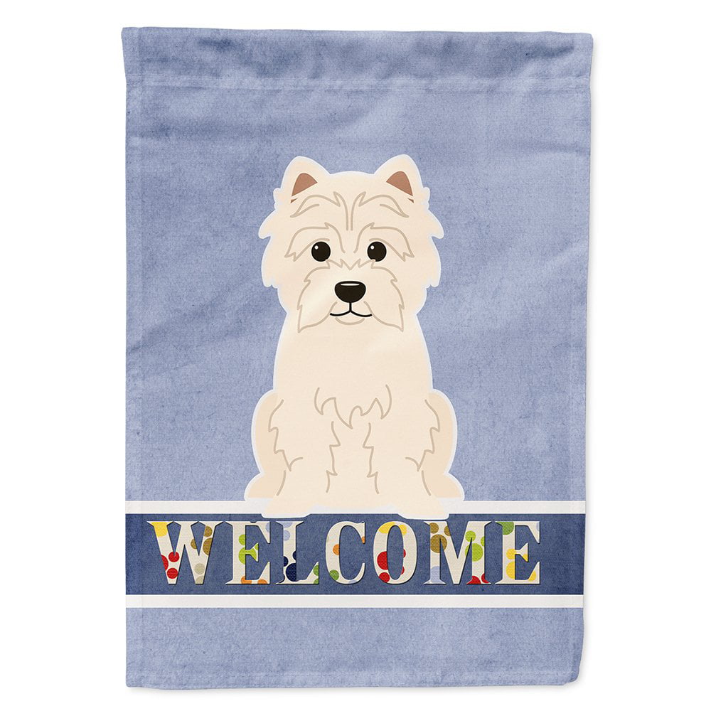 Westie Welcome Flag Canvas House Size