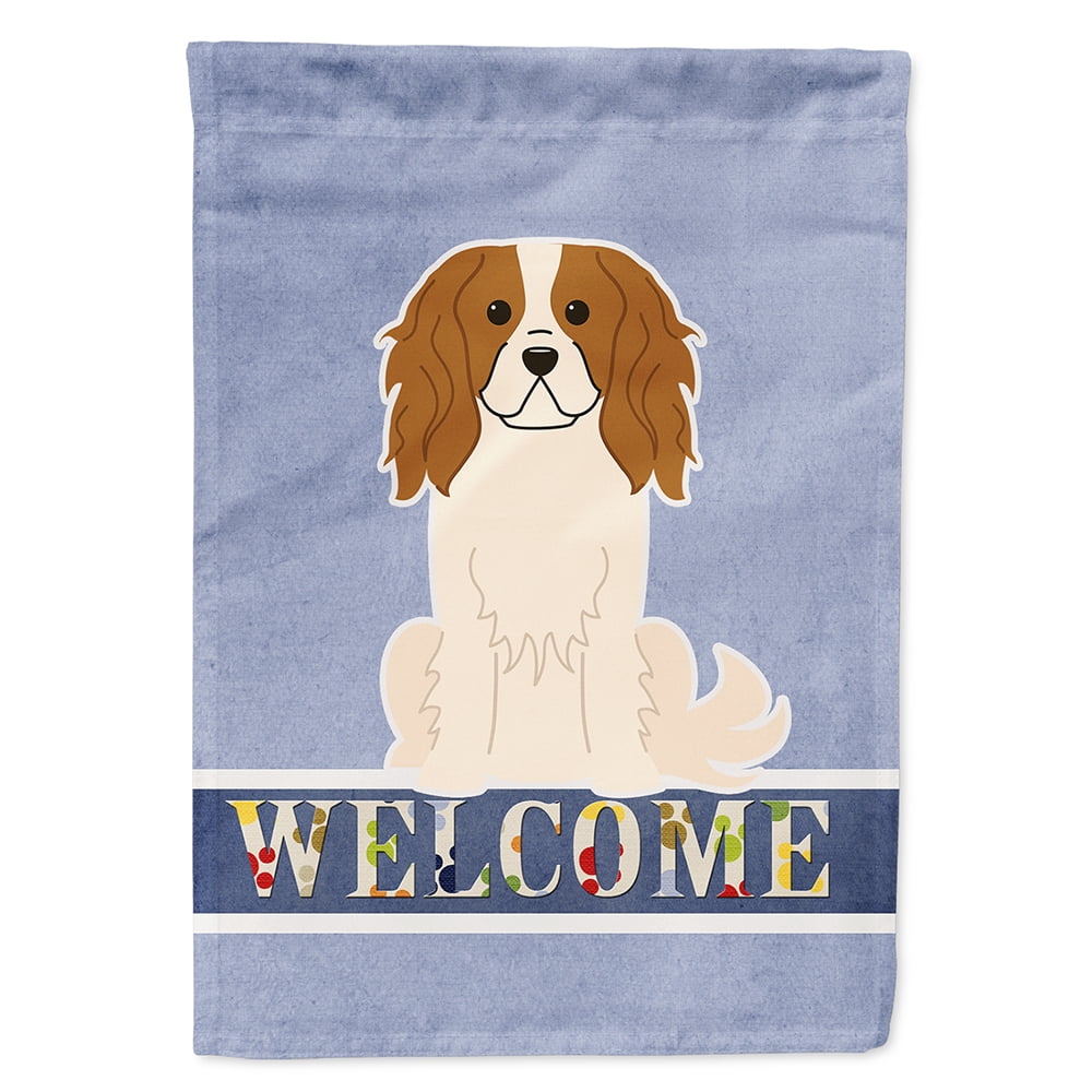 Cavalier Spaniel Welcome Flag Canvas House Size