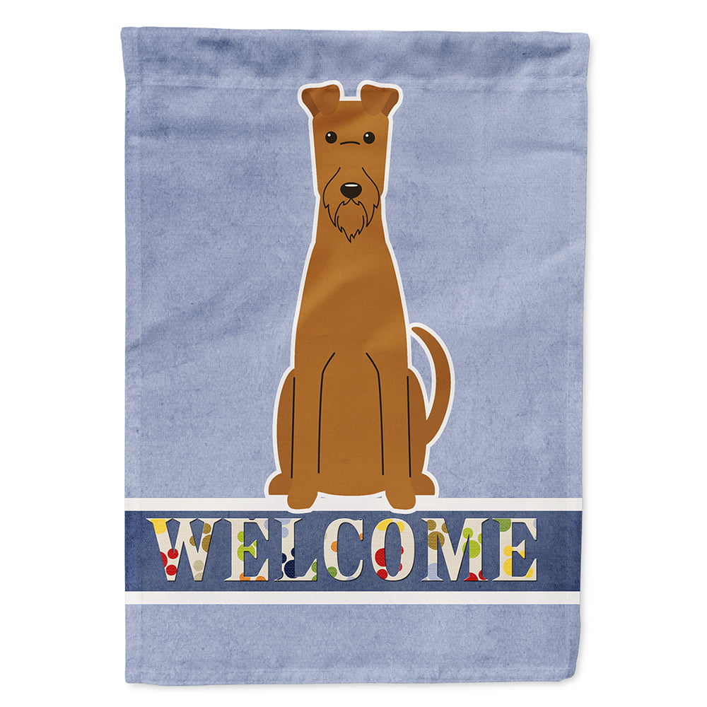 Irish Terrier Welcome Flag Canvas House Size