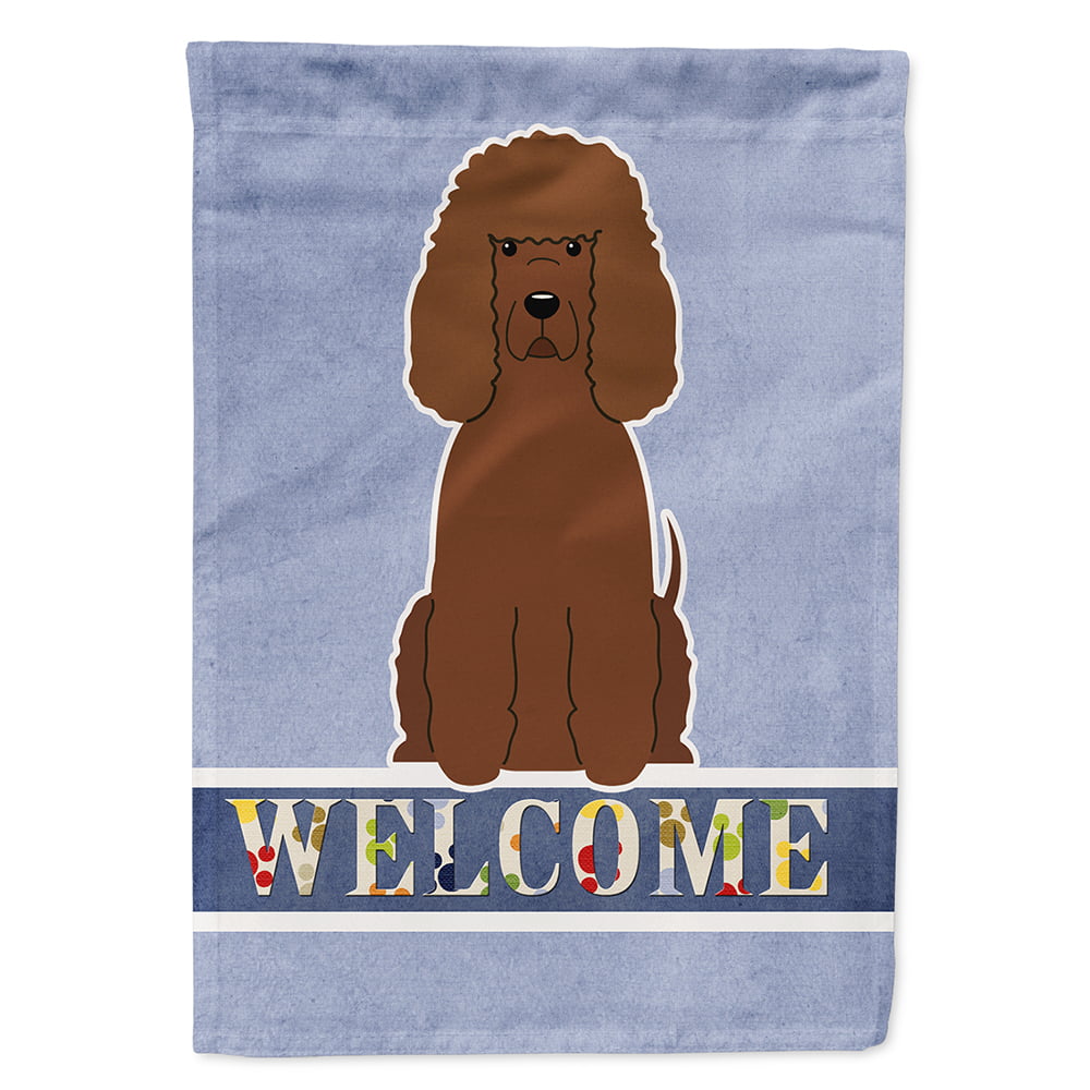 Irish Water Spaniel Welcome Flag Canvas House Size