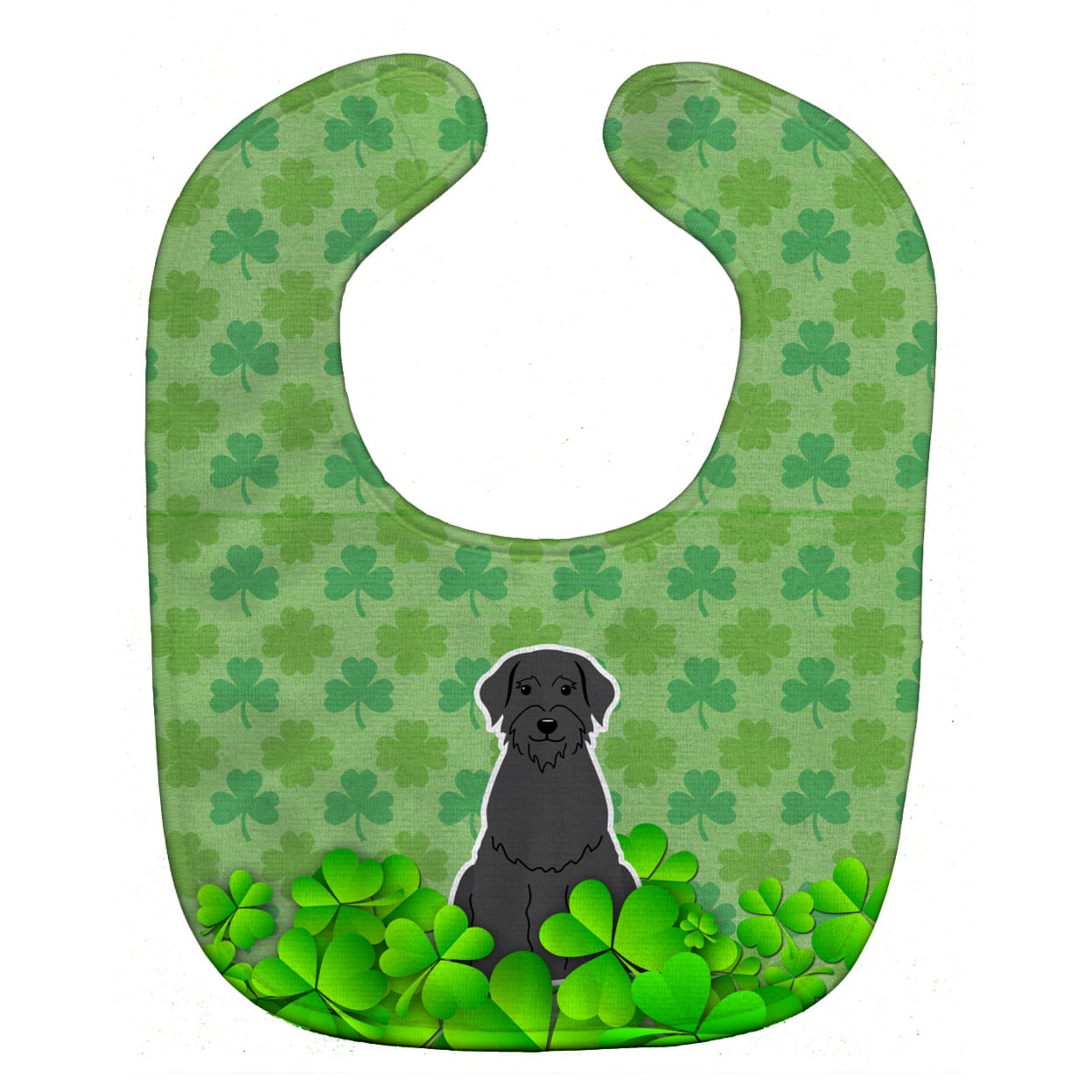 Giant Schnauzer Shamrocks Baby Bib
