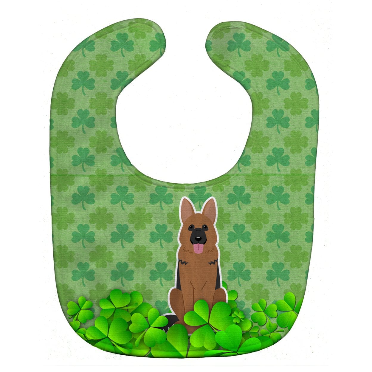 German Shepherd Shamrocks Baby Bib