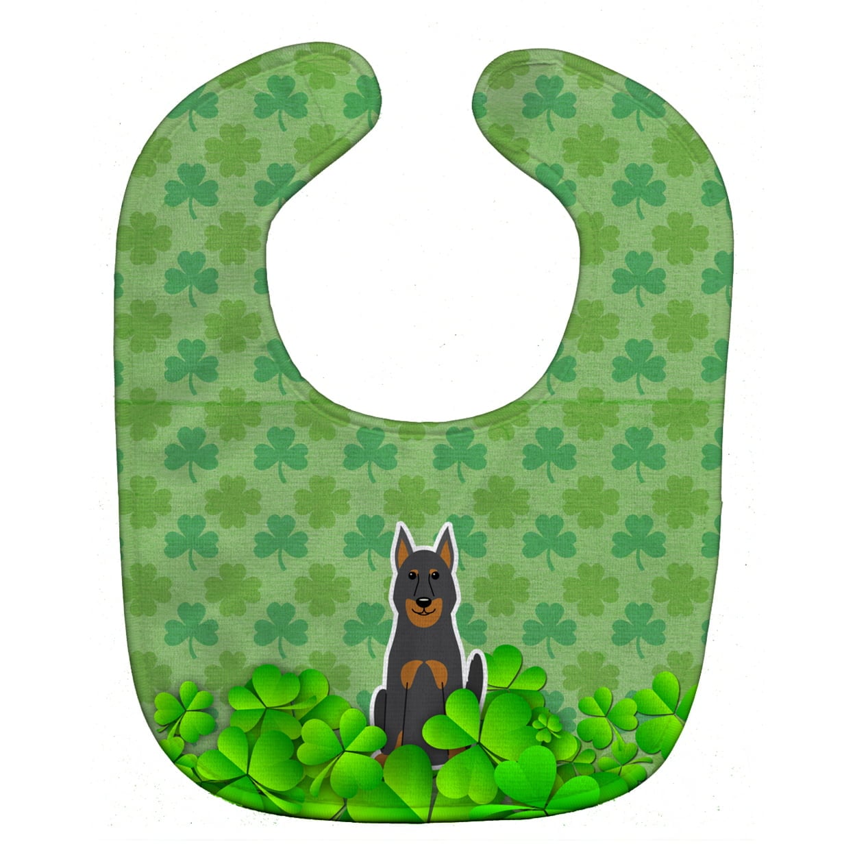 Beauce Shepherd Dog Shamrocks Baby Bib