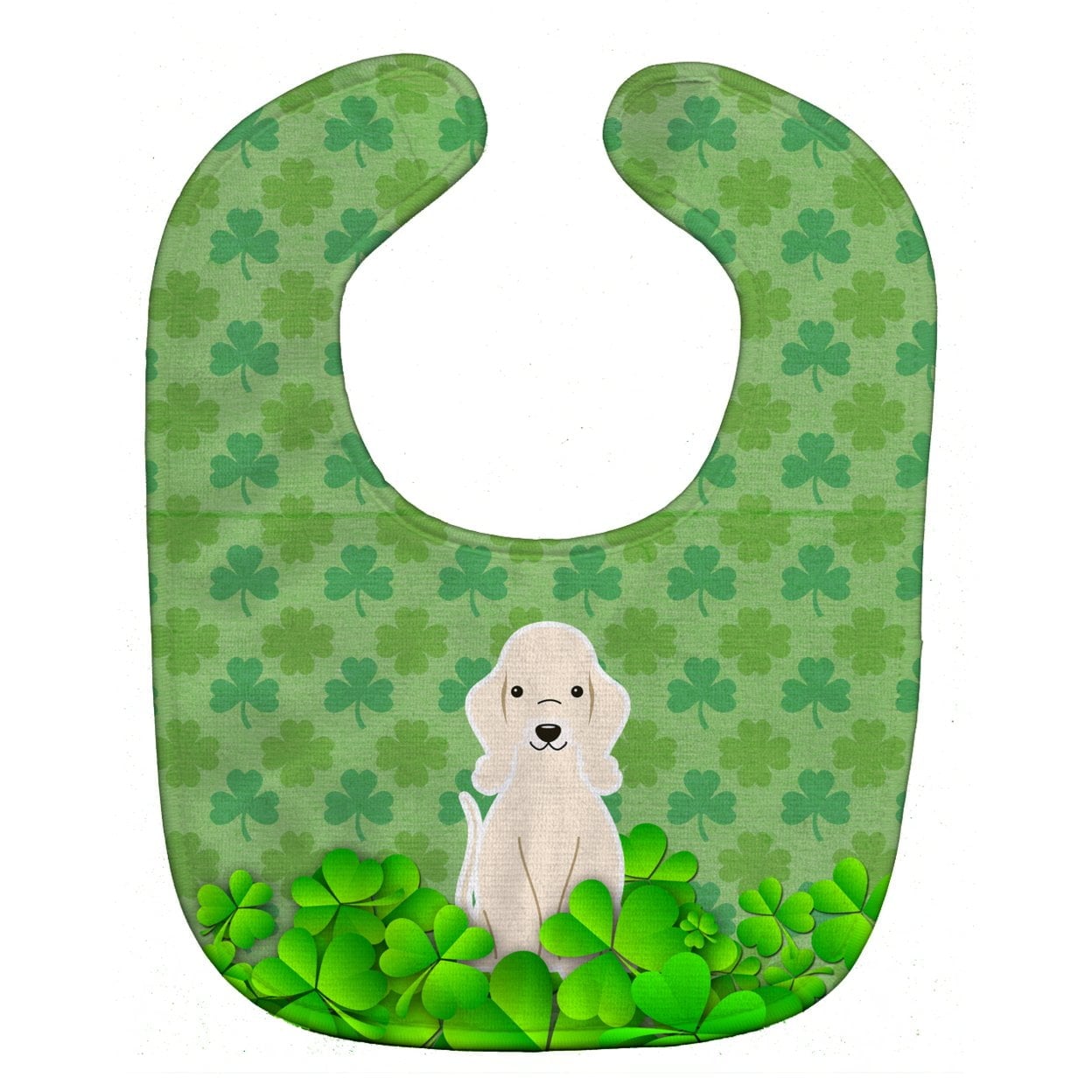 Bedlington Terrier Sandy Shamrocks Baby Bib