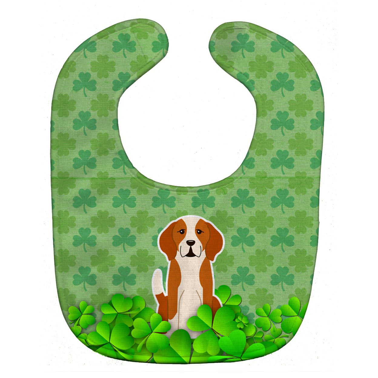 English Foxhound Shamrocks Baby Bib