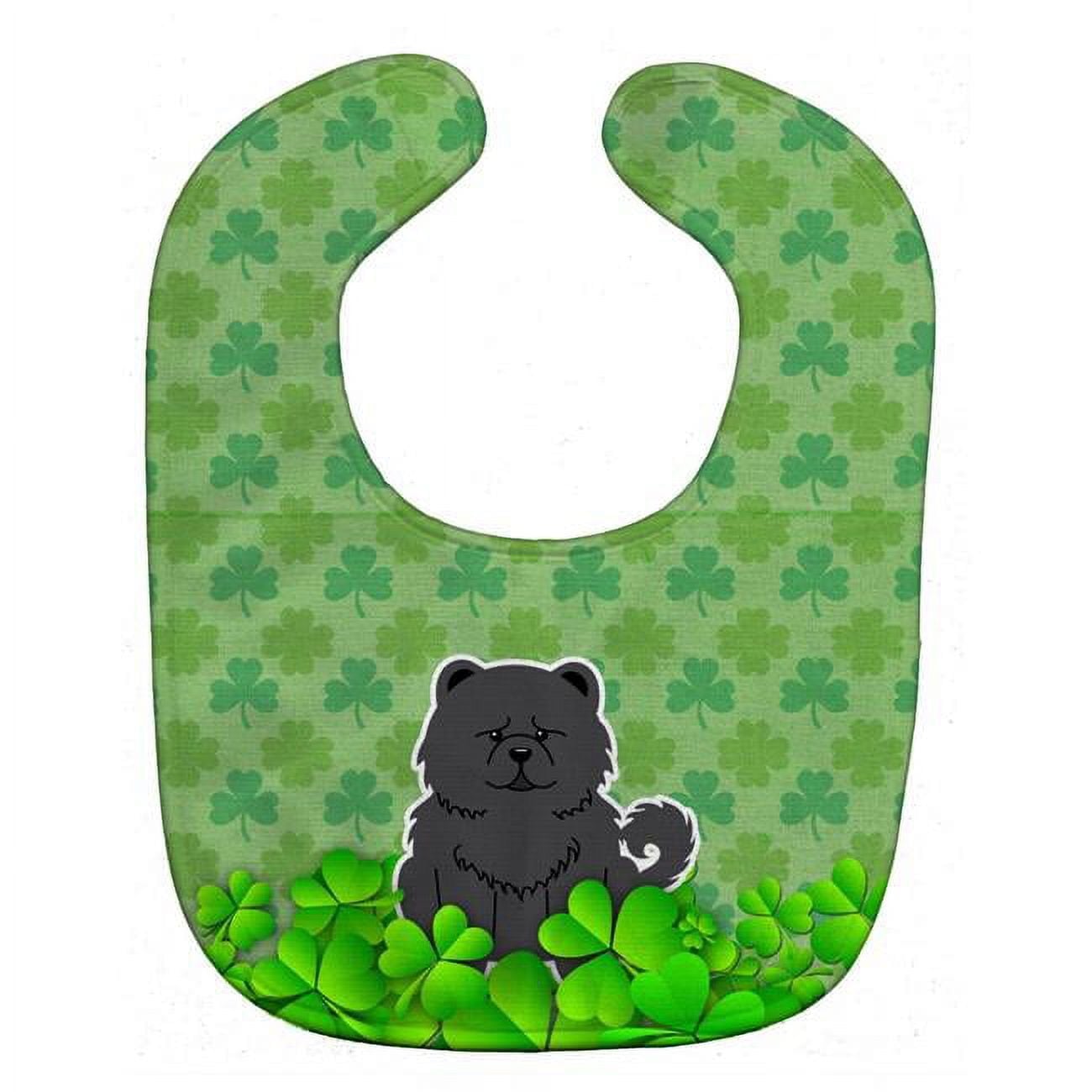 BB6284BIB Chow Chow Black Shamrocks Baby Bib