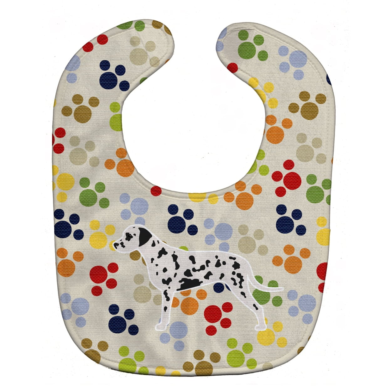 Dalmatian Pawprints Baby Bib