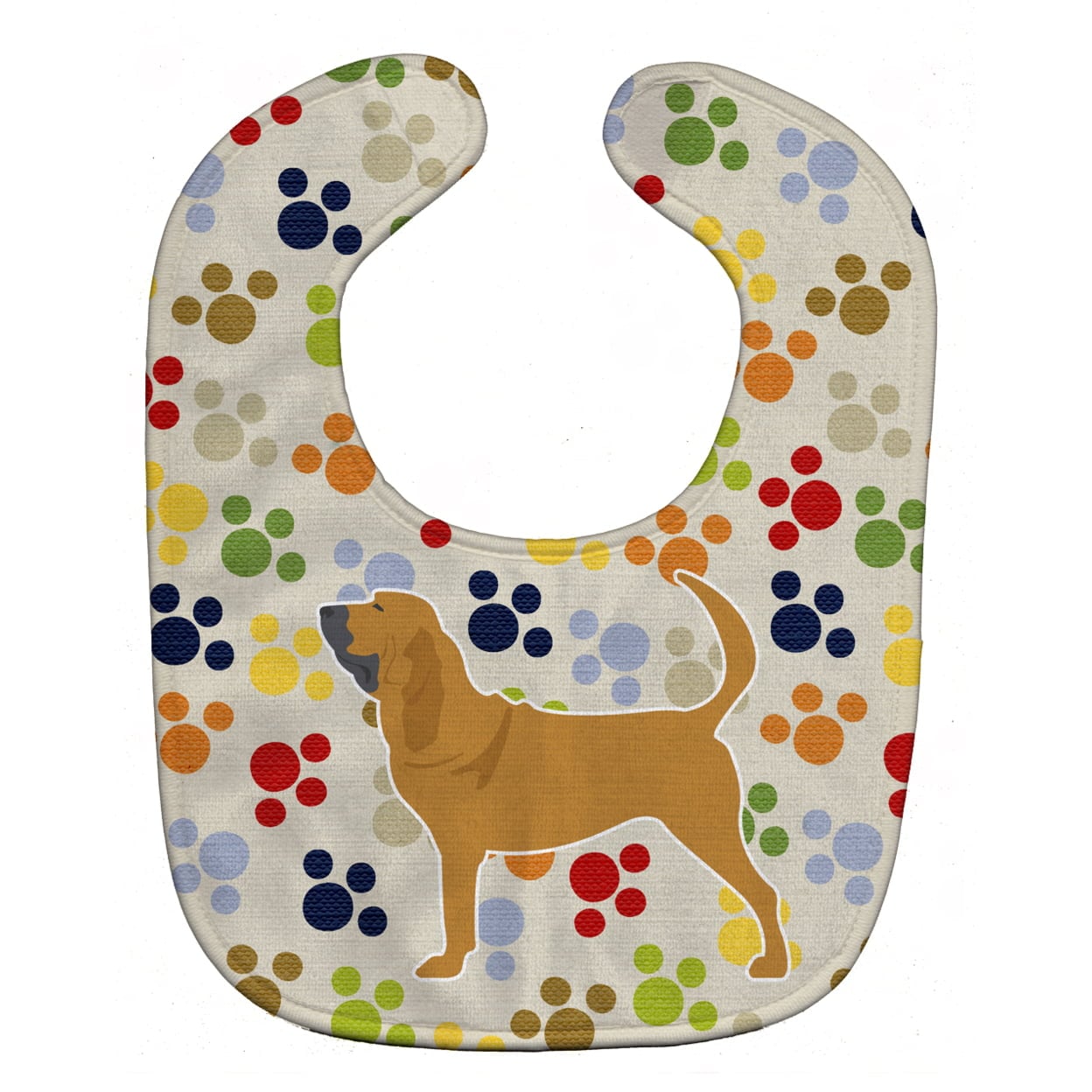 Bloodhound Pawprints Baby Bib