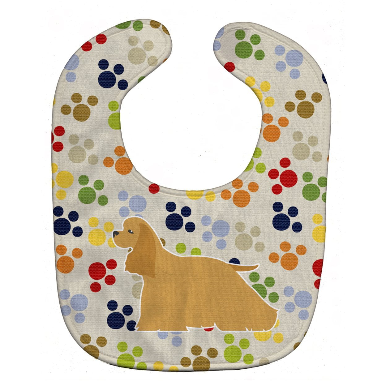 Cocker Spaniel Pawprints Baby Bib