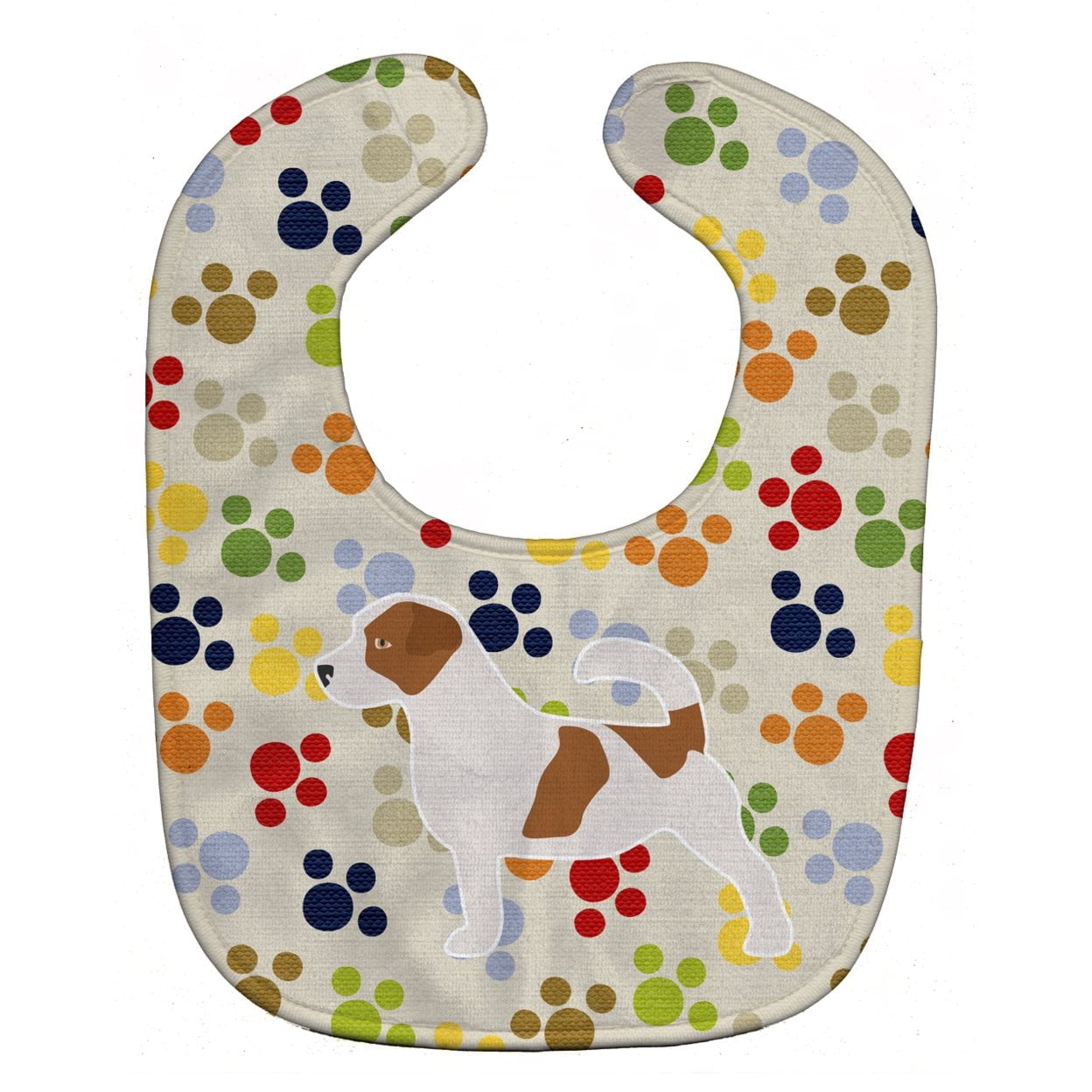 Jack Russell Terrier Pawprints Baby Bib