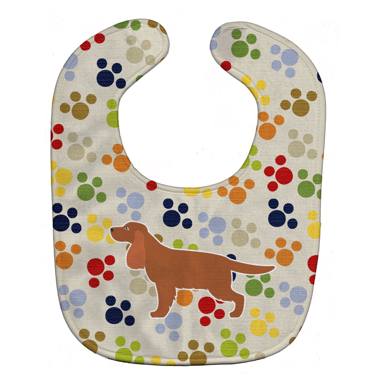 English Cocker Spaniel Pawprints Baby Bib
