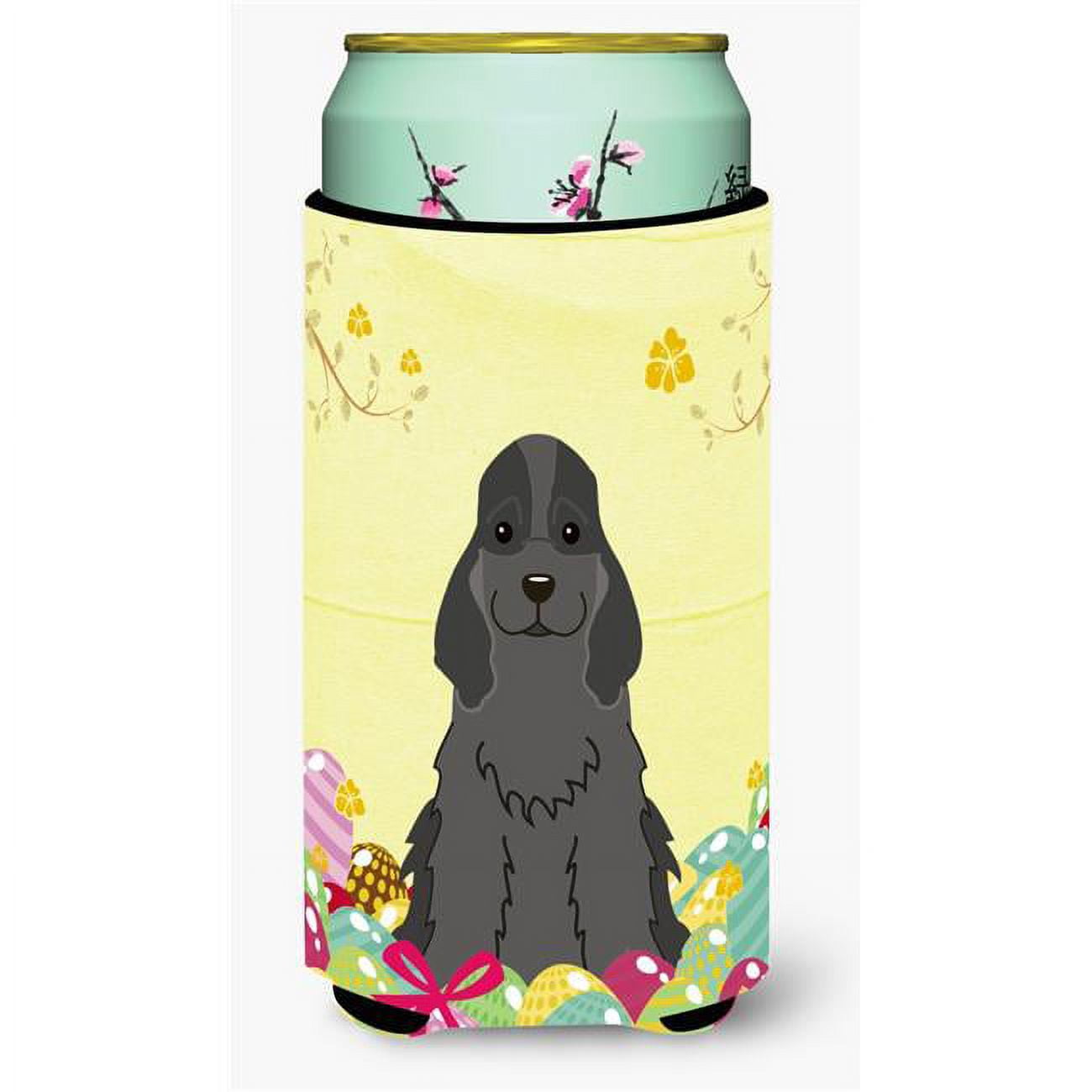Easter Eggs Cocker Spaniel Black Tall Boy Beverage Insulator Hugger