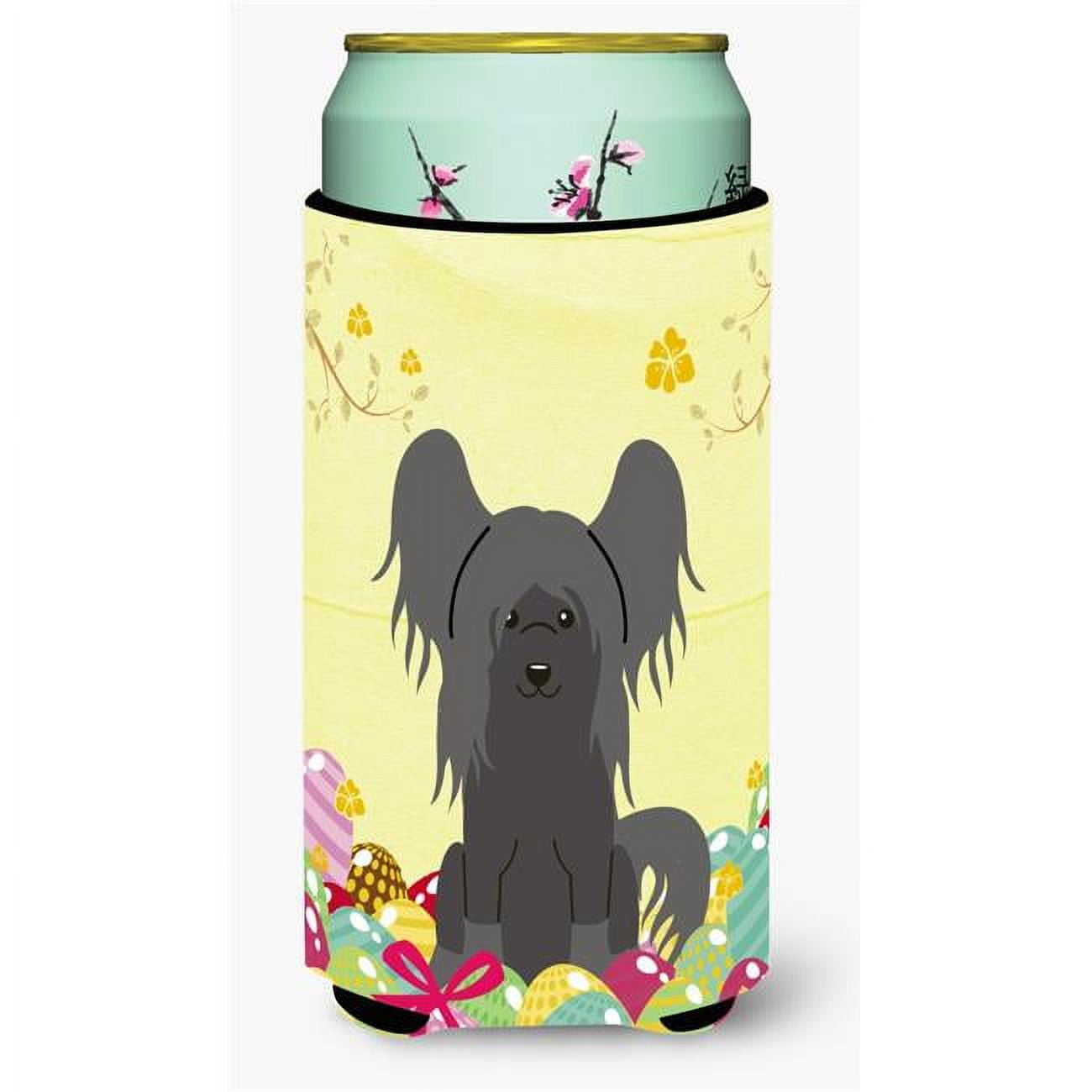 BB6112TBC Easter Eggs Chinese Crested Black Tall Boy Beverage Insulator Hugger