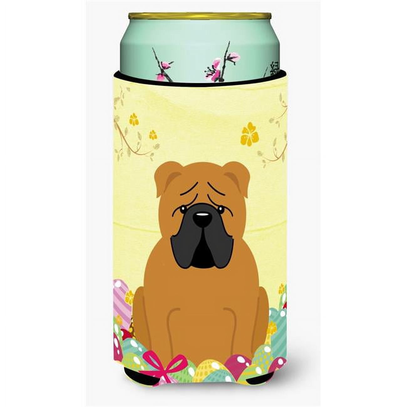 Easter Eggs English Bulldog Red Tall Boy Beverage Insulator Hugger