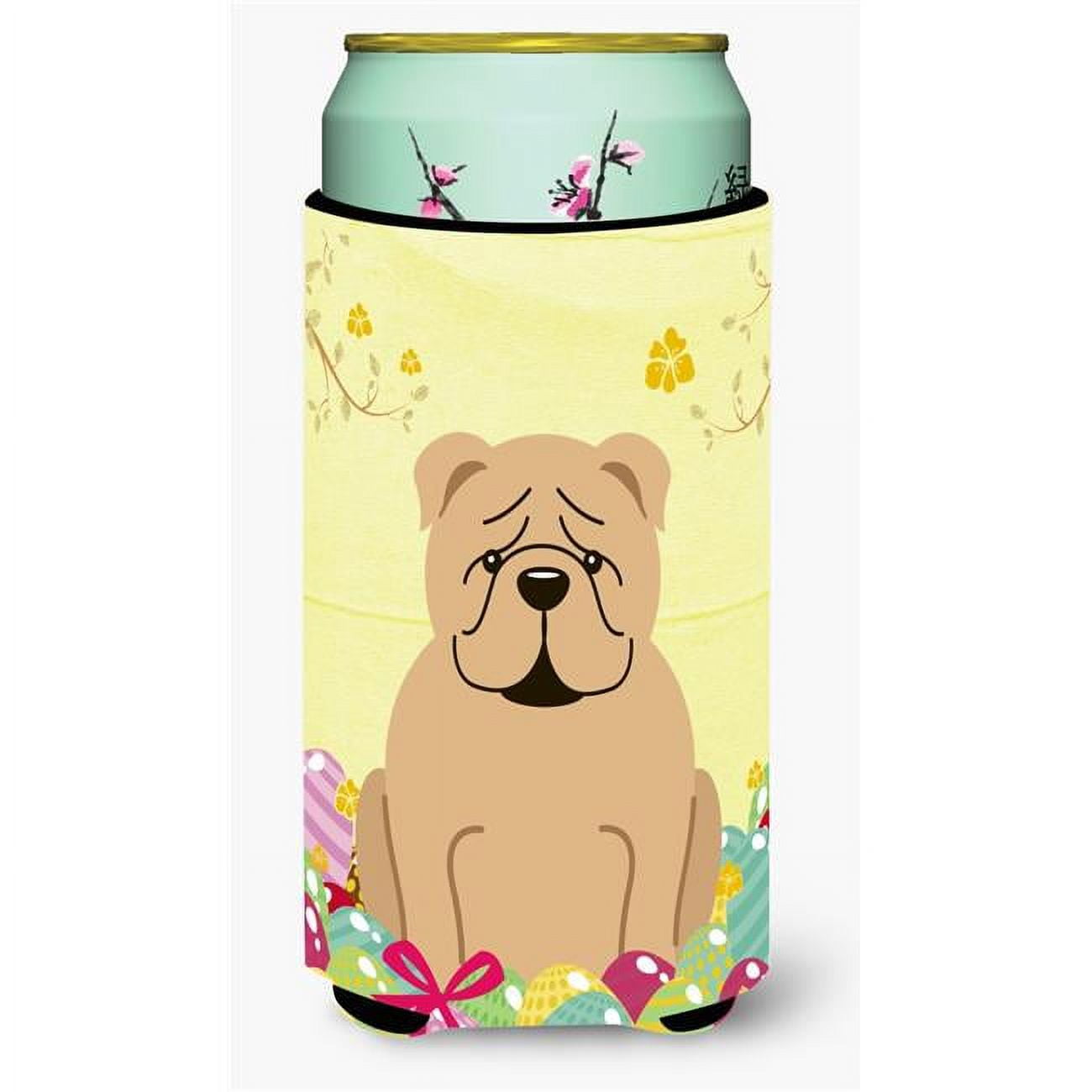 Picture of Carolines Treasures BB6124TBC Easter Eggs English Bulldog Fawn Tall Boy Beverage Insulator Hugger