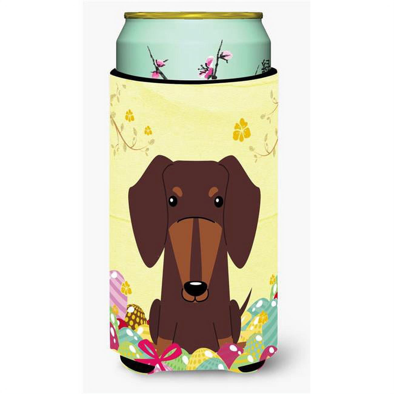 Easter Eggs Dachshund Chocolate Tall Boy Beverage Insulator Hugger