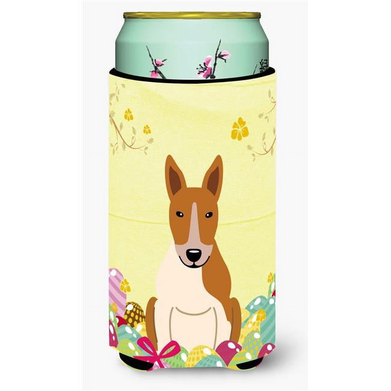 Easter Eggs Bull Terrier Red White Tall Boy Beverage Insulator Hugger
