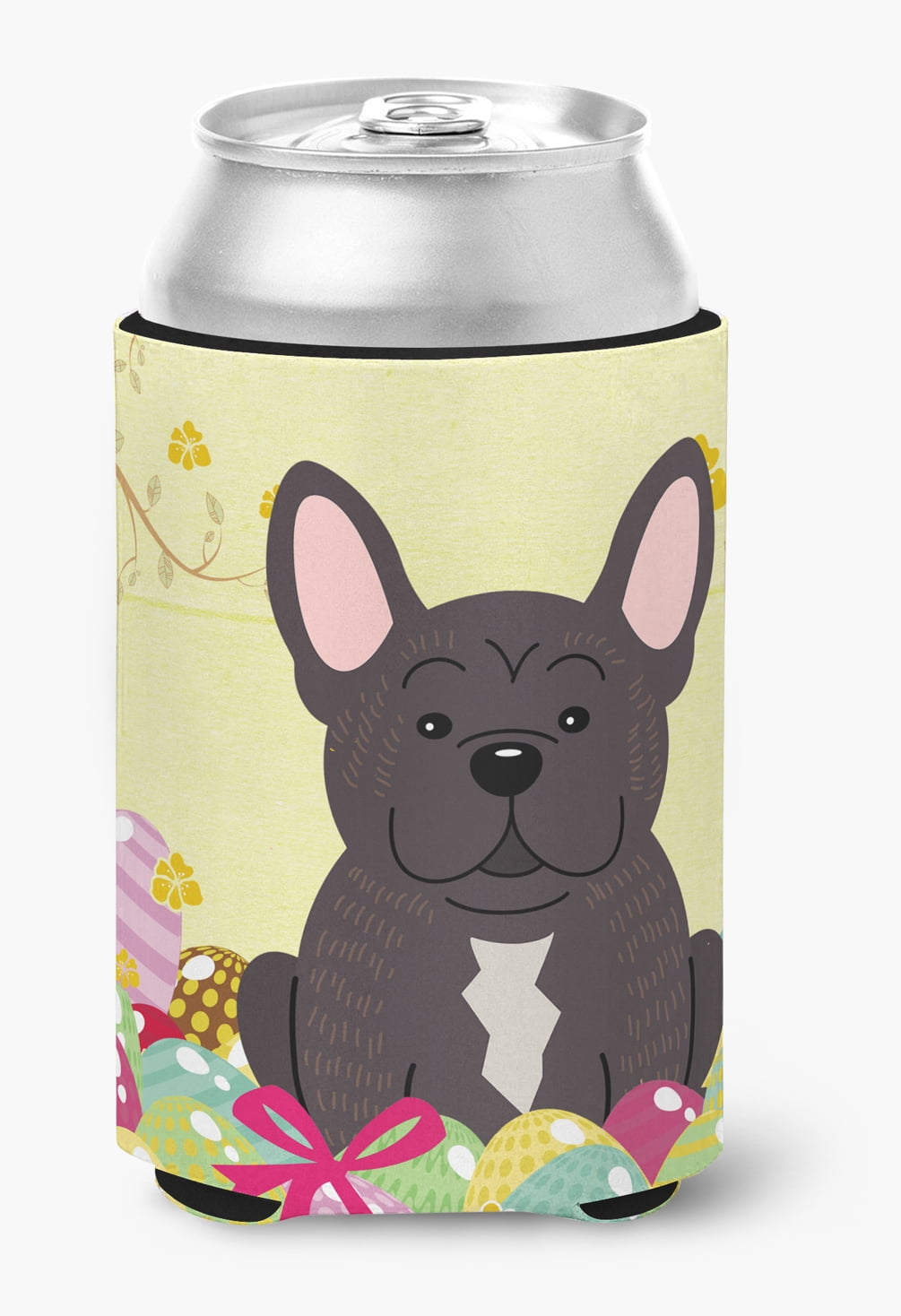 BB6009CC Easter Eggs French Bulldog Brindle Can or Bottle Hugger