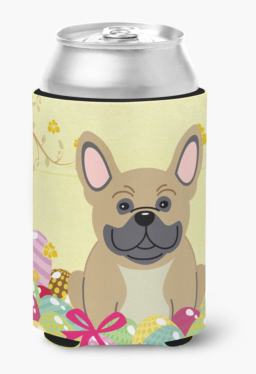 BB6010CC Easter Eggs French Bulldog Cream Can or Bottle Hugger