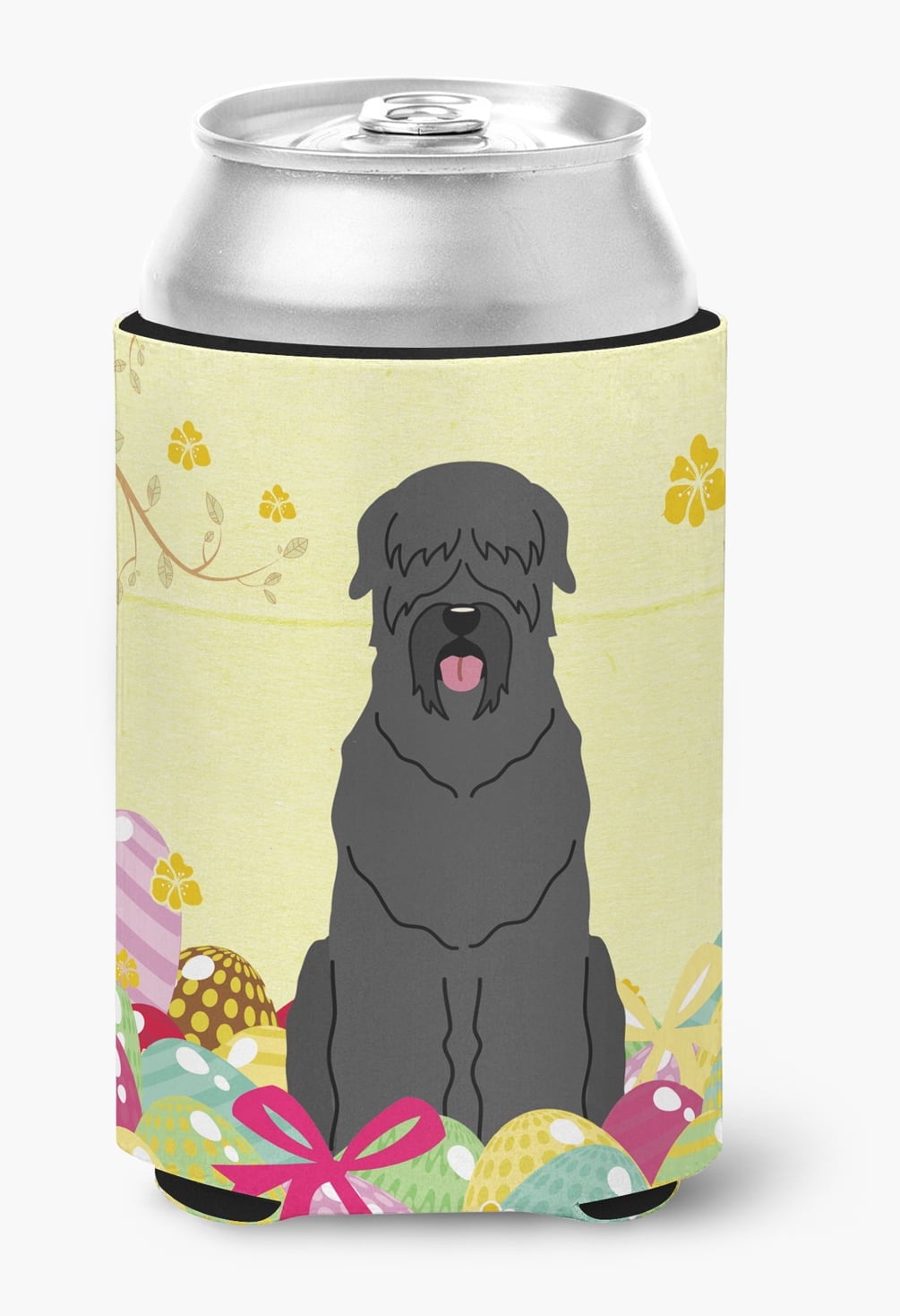 Easter Eggs Black Russian Terrier Can or Bottle Hugger
