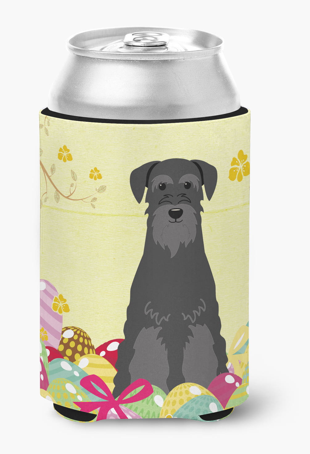 Easter Eggs Standard Schnauzer Black Can or Bottle Hugger