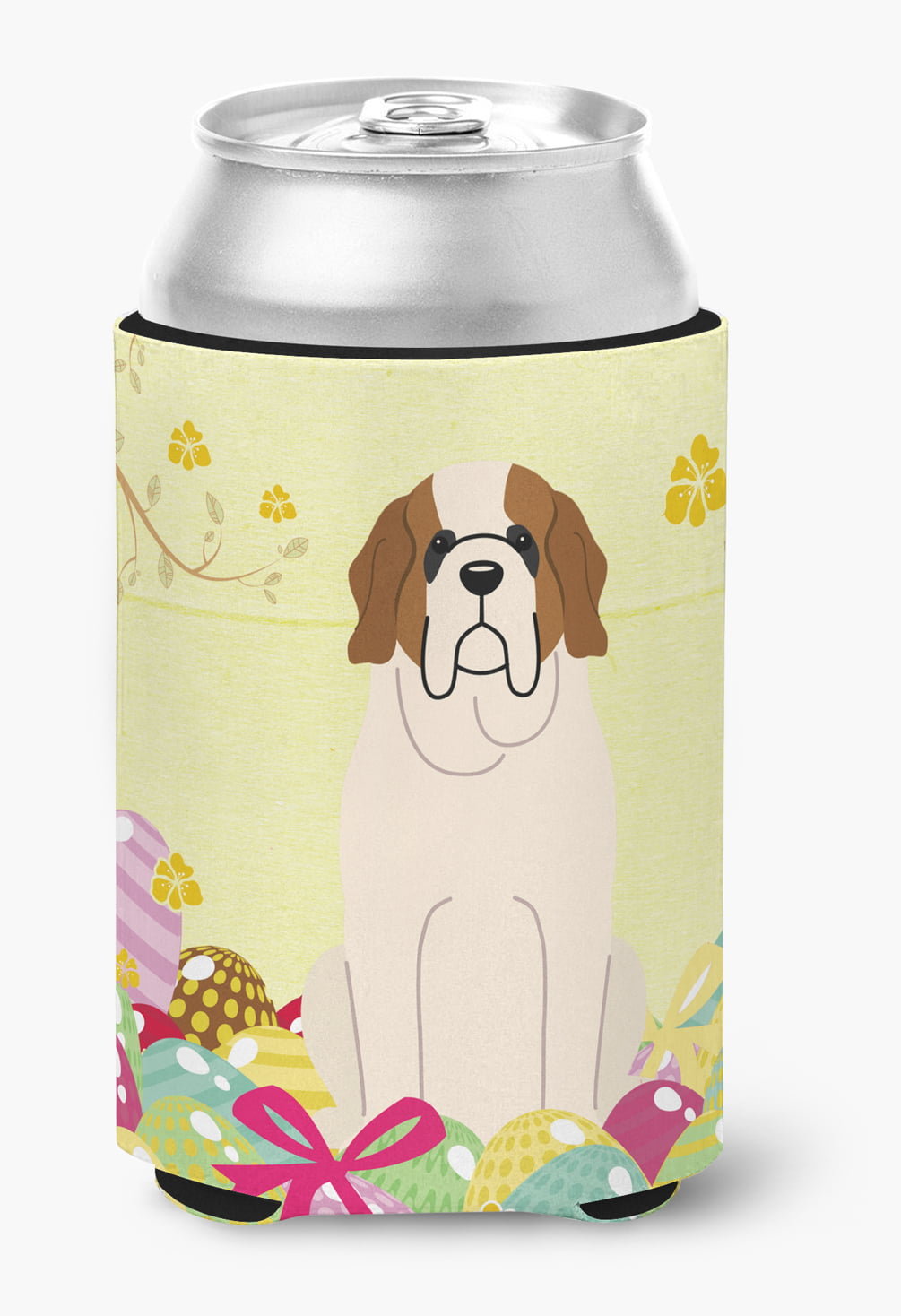 BB6035CC Easter Eggs Saint Bernard Can or Bottle Hugger