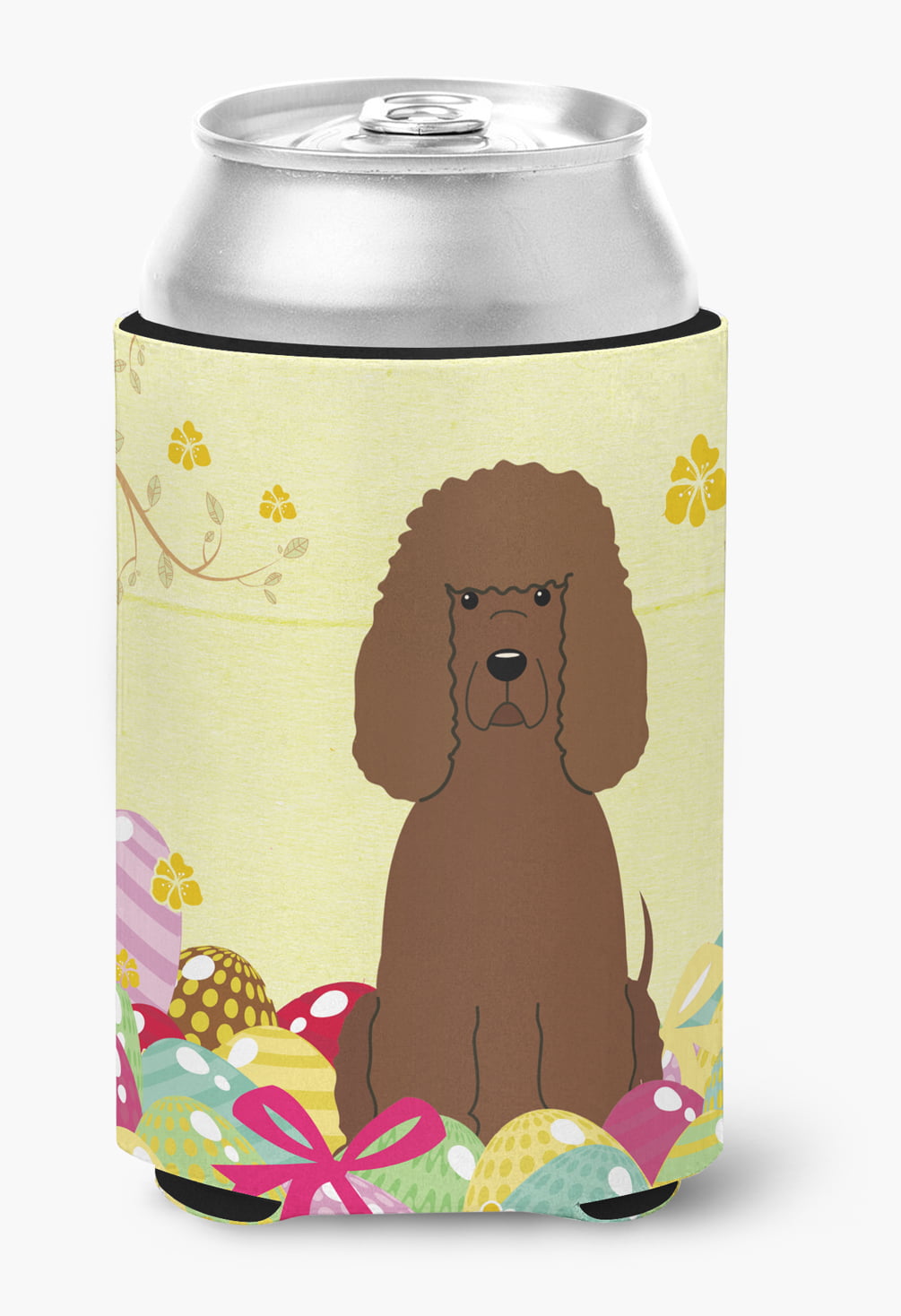 Easter Eggs Irish Water Spaniel Can or Bottle Hugger