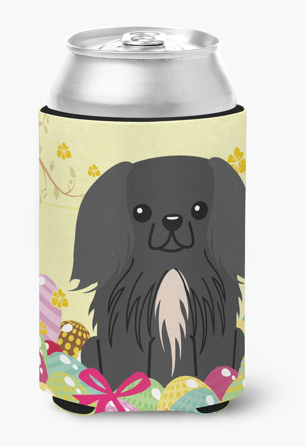 Easter Eggs Pekingnese Black Can or Bottle Hugger