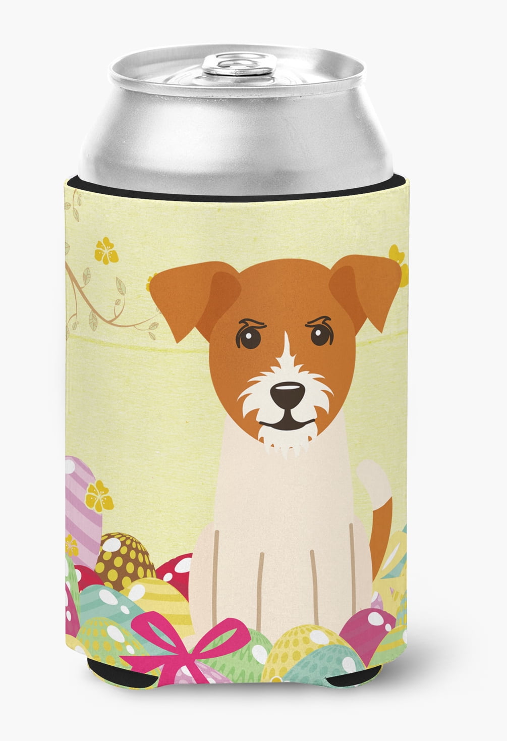 Picture of Carolines Treasures BB6108CC Easter Eggs Jack Russell Terrier Can or Bottle Hugger