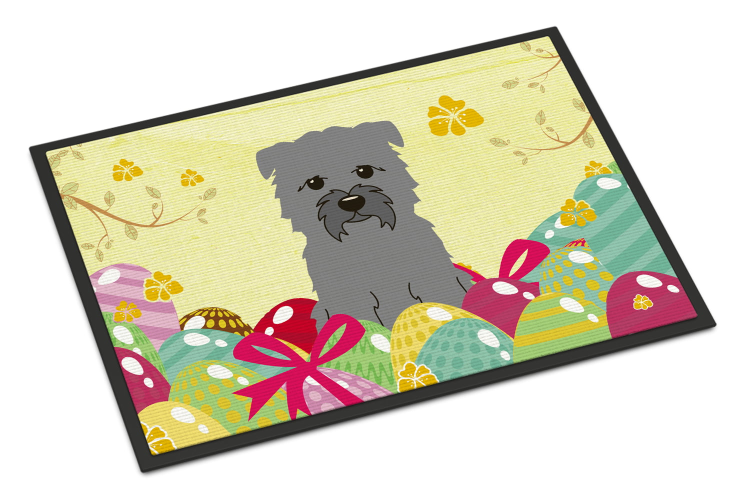 18 x 27 in. Easter Eggs Glen of Imal Grey Indoor or Outdoor Mat