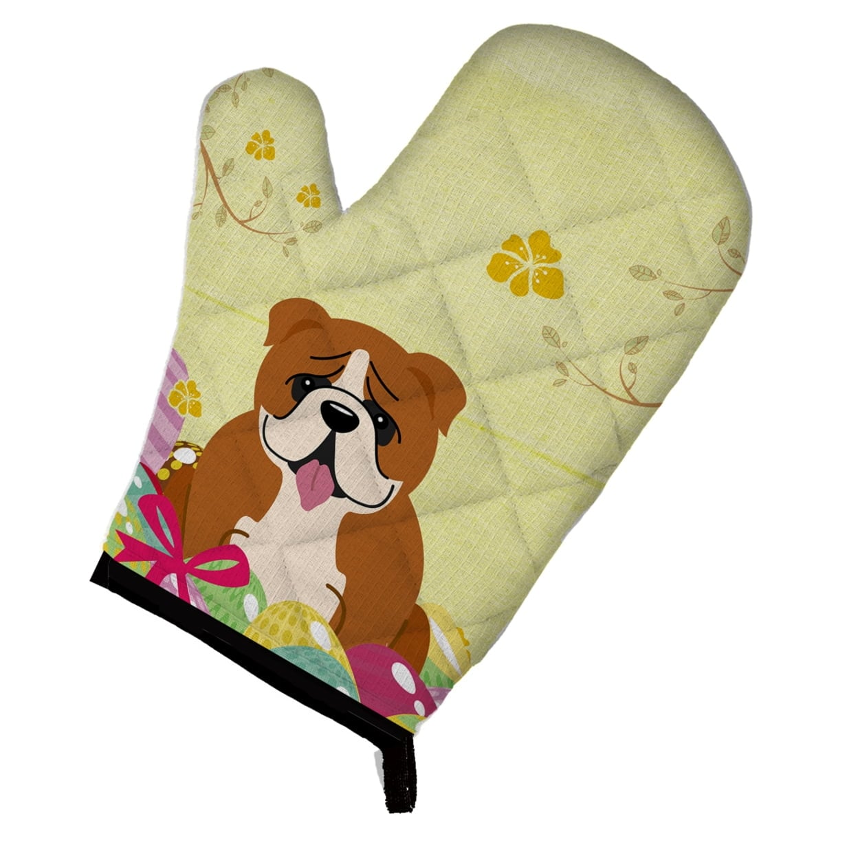 Easter Eggs English Bulldog Red & White Oven Mitt
