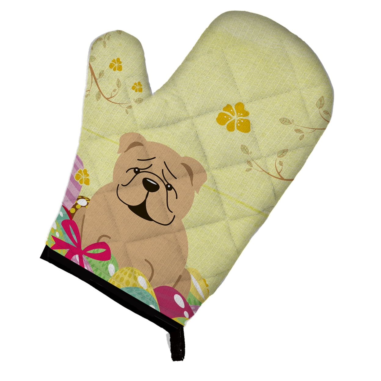 Easter Eggs English Bulldog Fawn Oven Mitt
