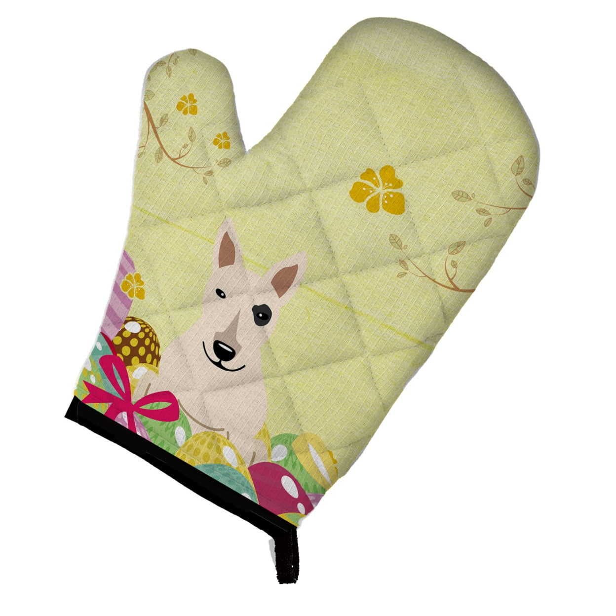 Easter Eggs Bull Terrier White Oven Mitt