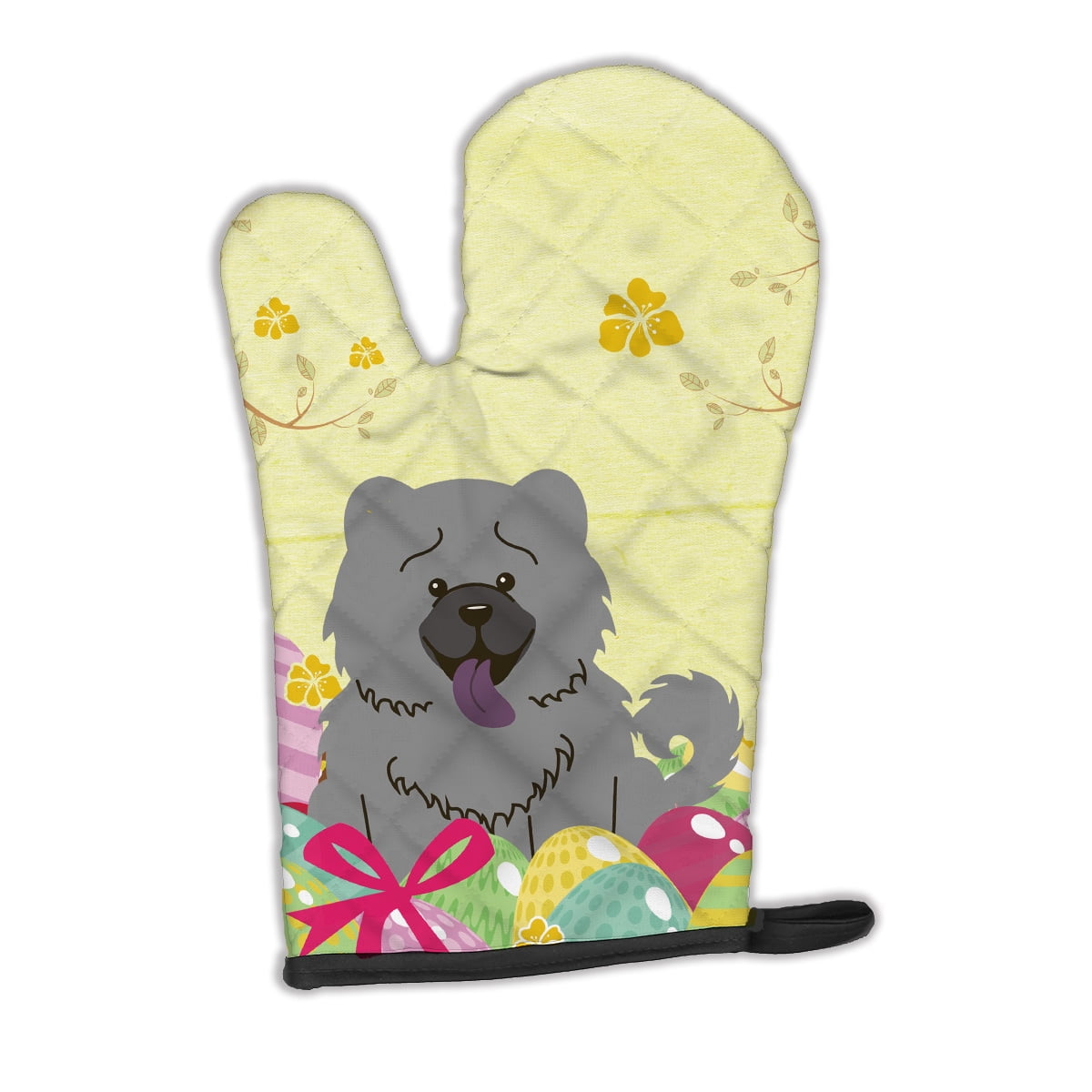 Easter Eggs Chow Chow Blue Oven Mitt