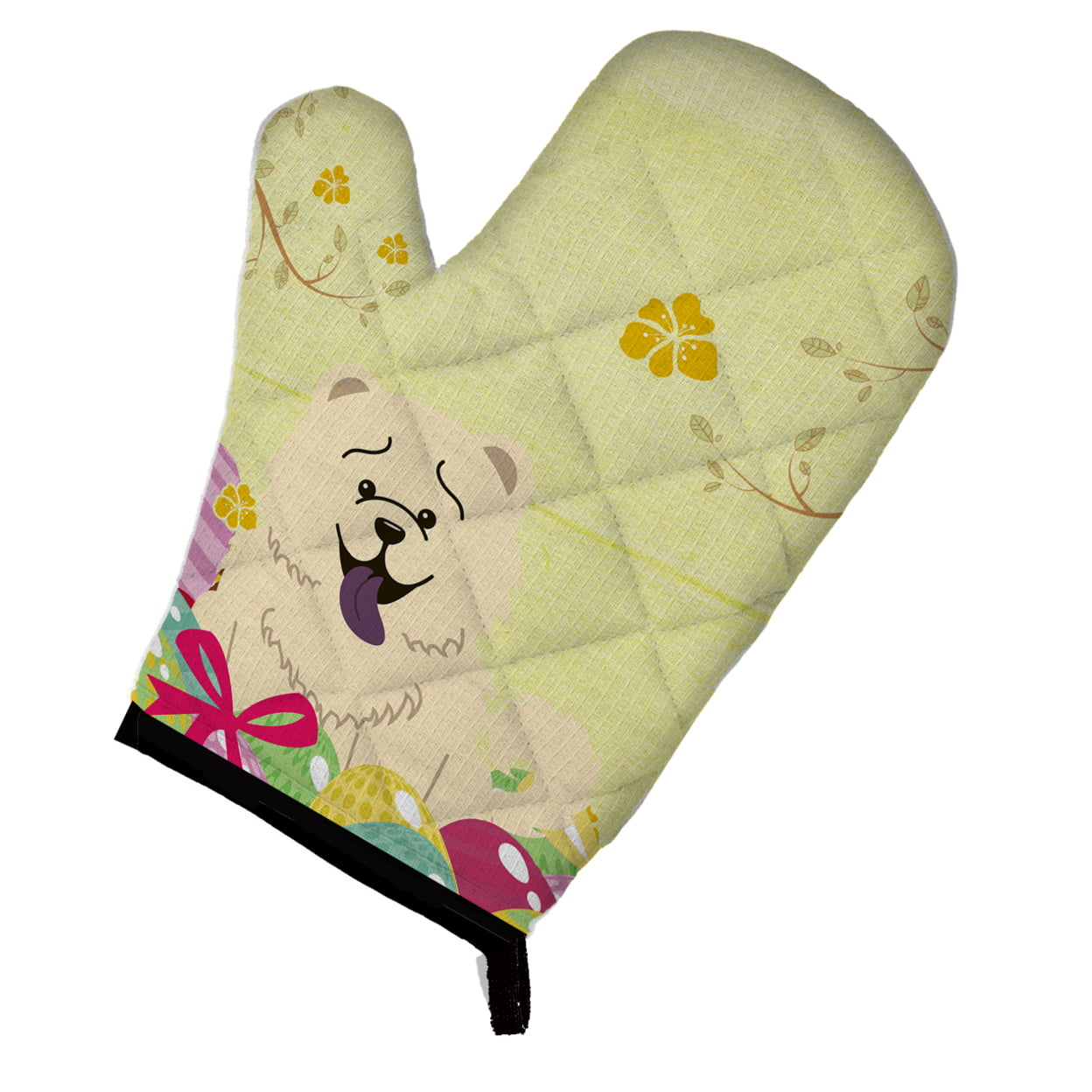Easter Eggs Chow Chow White Oven Mitt