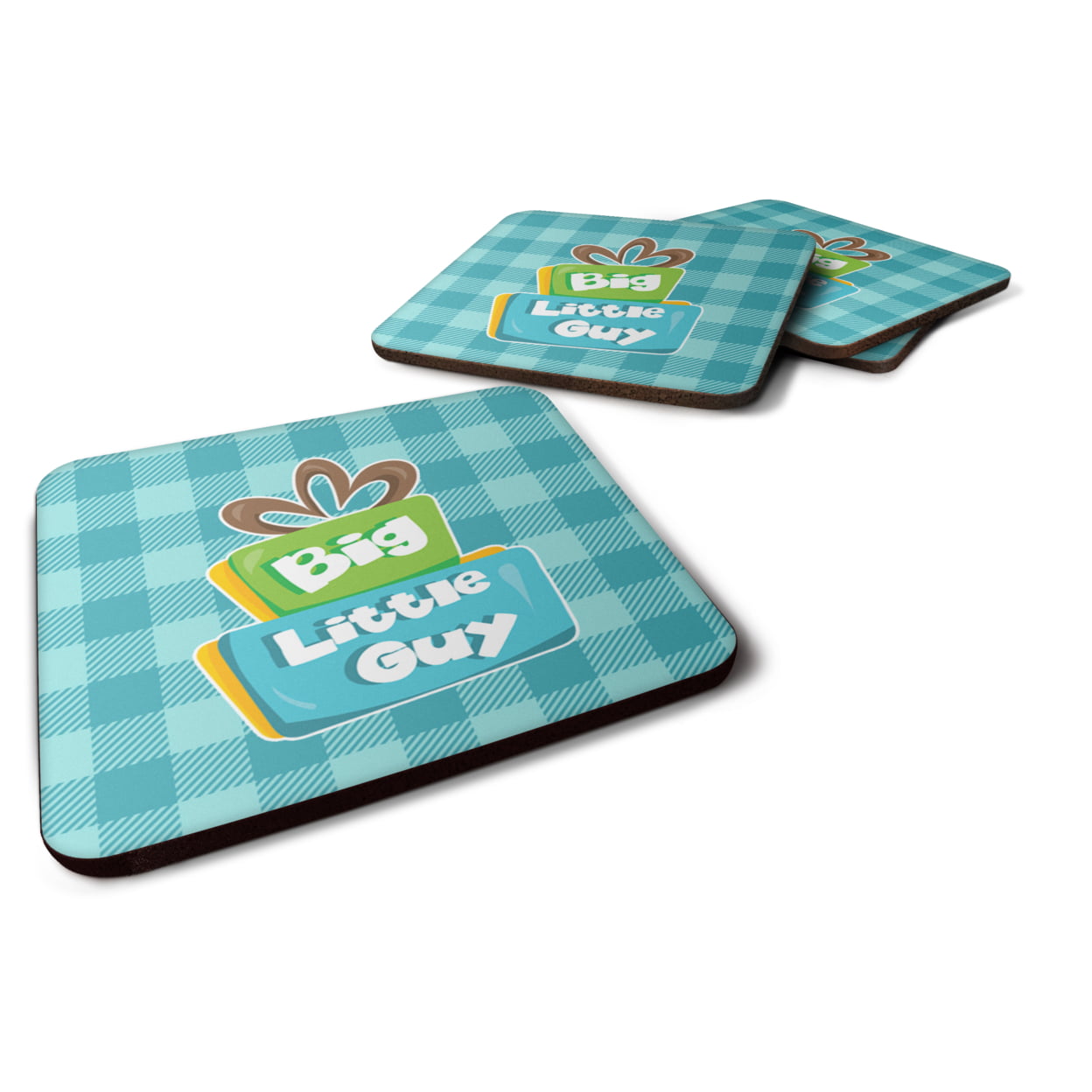 Boy Big Little Guy Foam Coasters - Set of 4