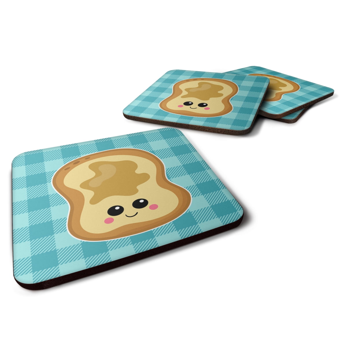 Peanut Butter Toast Foam Coasters - Set of 4