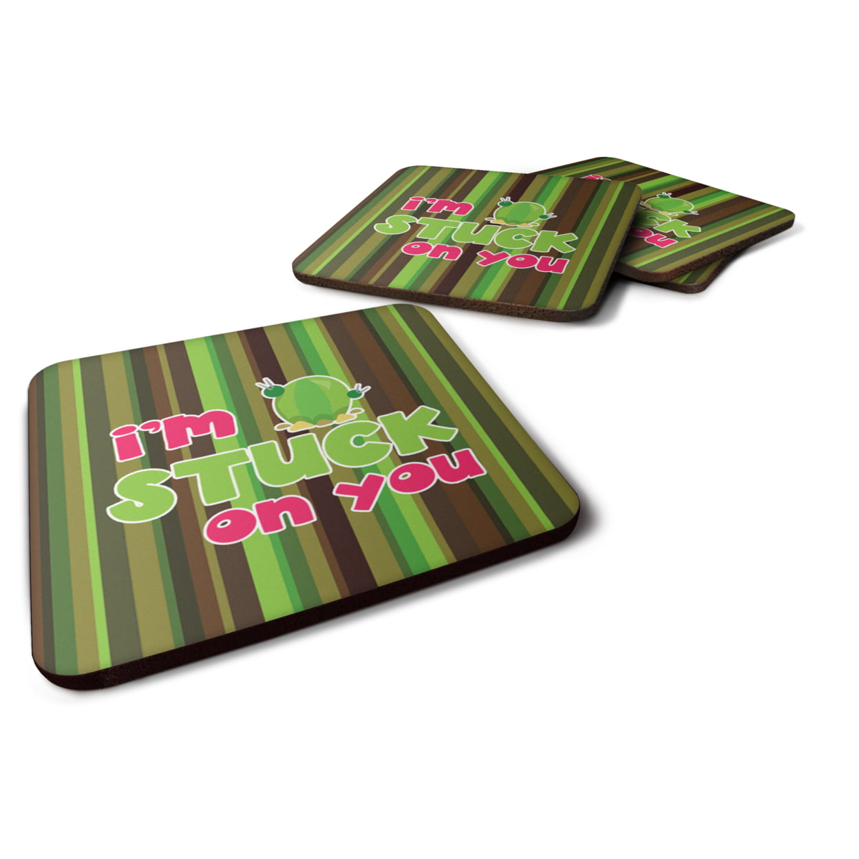 Cactus Im Stuck on You Foam Coasters - Set of 4