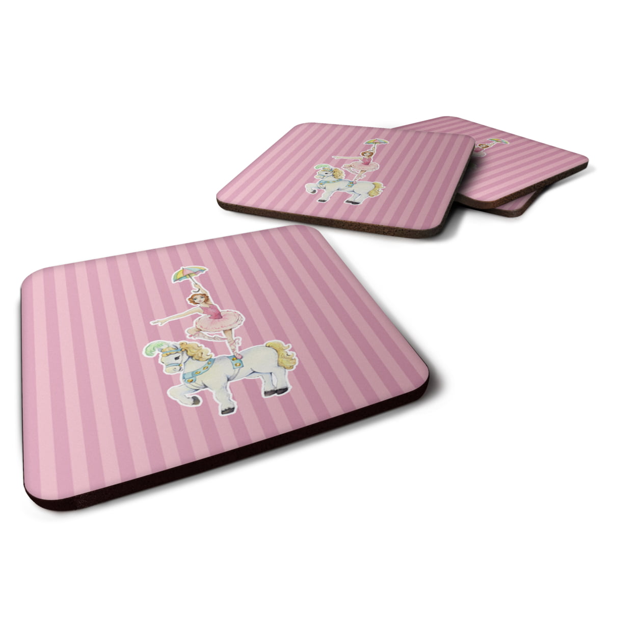 Circus Performer Foam Coasters - Set of 4