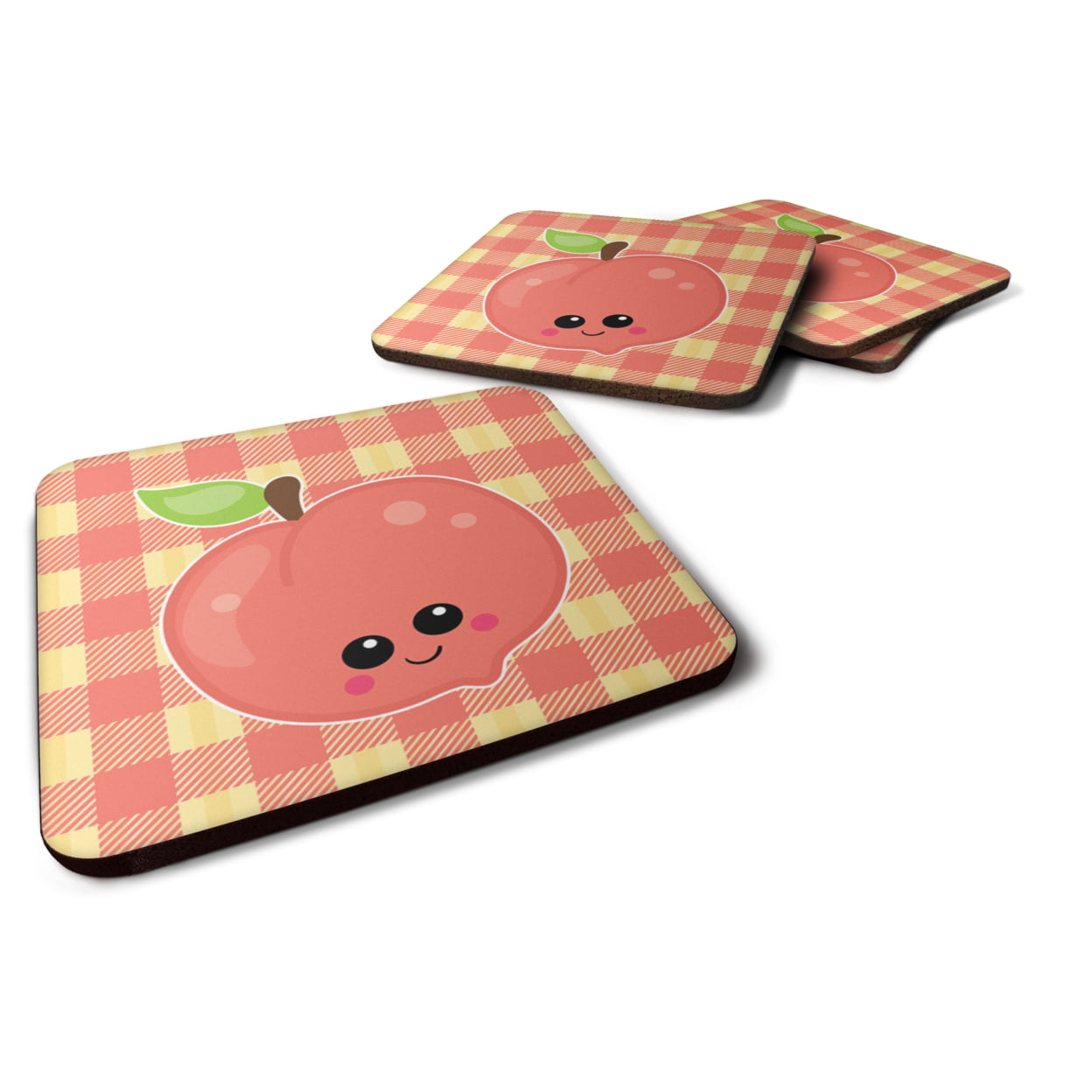 Perfectly Peach Foam Coasters - Set of 4