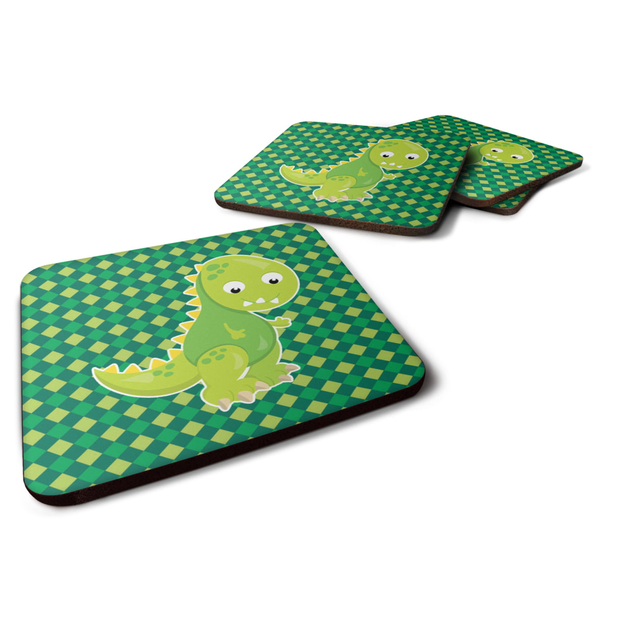 BB6895FC Iguanodon Dinosaur Foam Coasters - Set of 4